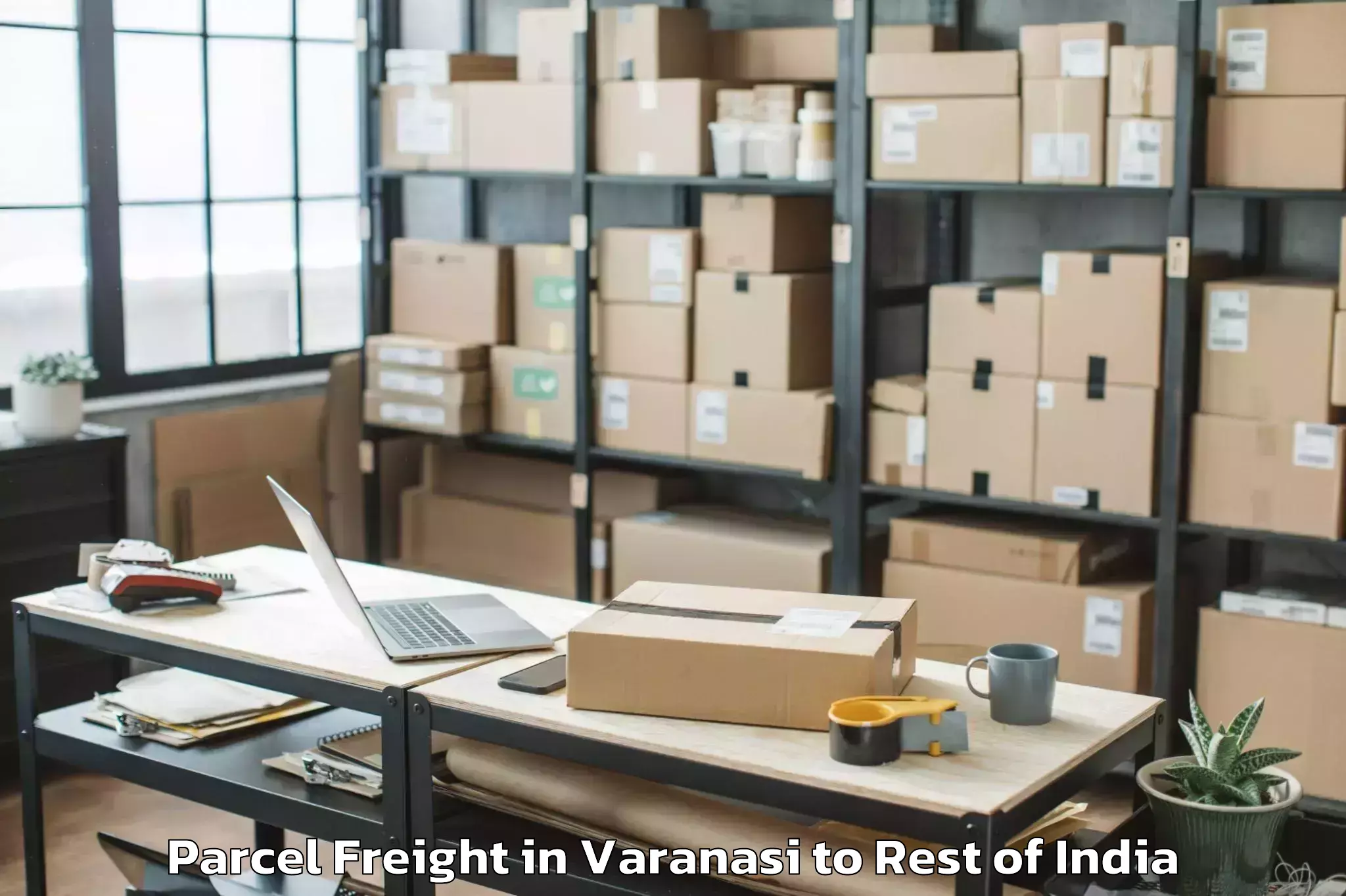 Book Varanasi to Kyathampally Parcel Freight